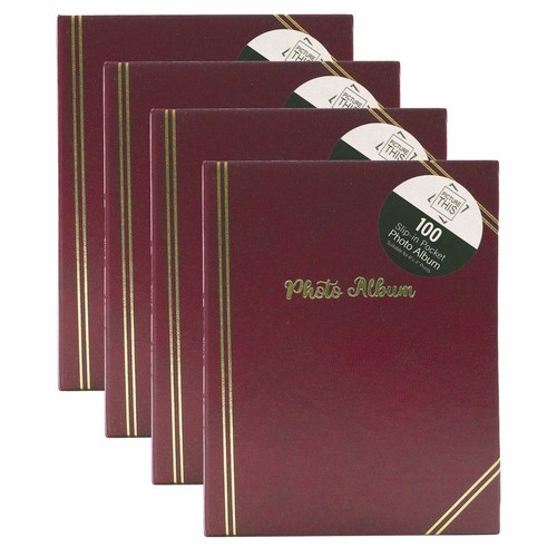 Red photo album x 4 - red,