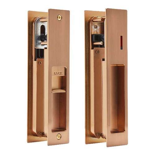 Pocket door lock - set, with