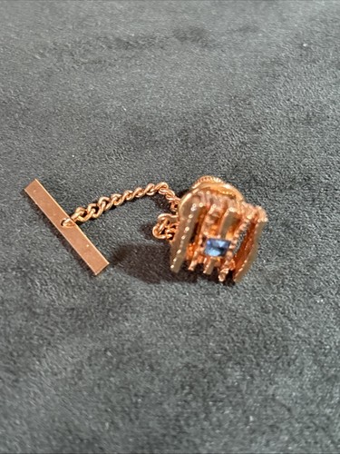 Vintage tie pin tack gold - tie,