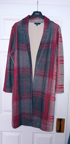 Next grey red plaid - plaid, knit