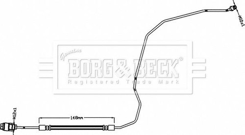 Borg beck bbh8466 brake hose - brake,
