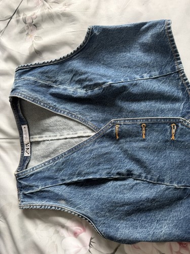 Zara women blue cotton - blue,