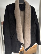 The kooples black faux suede jackwt size large