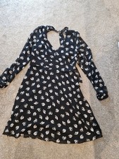 Mylene Klass Pussy Bow Scoop Back Dress Size 12