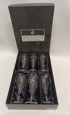 Six Royal Doulton Dorchester Lead Crystal Wine Glasses