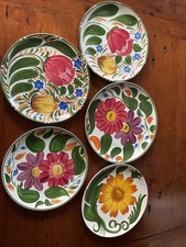 Wade Pottery 5 x Dinner Plates Sorento & Capri Pattern Excellent Condition