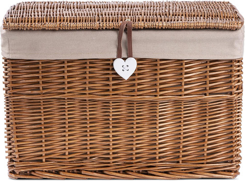 Willow basket and trunk - and, chest