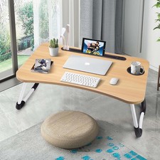 Folding Laptop Table Bed Tray Portable Computer Desk Breakfast Stand Adjustable