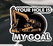 Funny digger decal sticker jcb - digger,