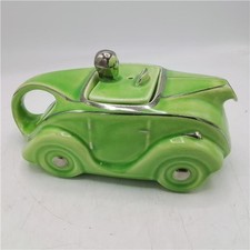 Art Deco Sadler green ceramic racing car teapot OKT42