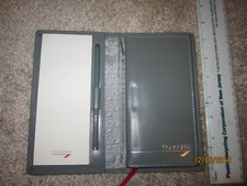 Concorde - BA - Beautiful light gray Calf Leather Note Pad/Pen & Calendar(89)