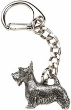 Scottie dog Crafted from UK Pewter Key Ring (WA) DOGKR