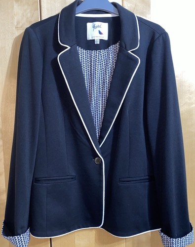 Yumi black jersey blazer - black,