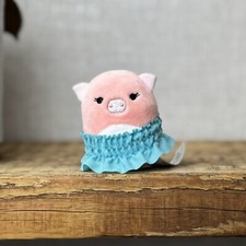 Squishmallow Squishville - Petra Pig - Tiny Pink Pig With Skirt Squishmallows 2"
