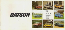 Nissan Datsun Range Motorshow 1975 UK Brochure Cherry Sunny Bluebird Laurel 260C