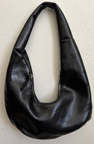 Zara black bag moon shape - zara,