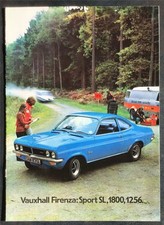 VAUXHALL Firenza Car Sales Brochure 1973  Ref V2117/2/73