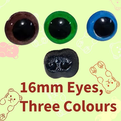 16mm safety eyes - 16mm, 20mm