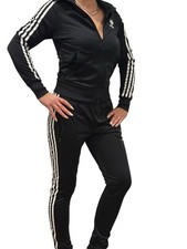 Adidas Originals Women’s Tracksuit Set Size S – Black 3-Stripes 
