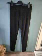 SheIn Size M Medium Black Glitter Leggings (824/27/v)