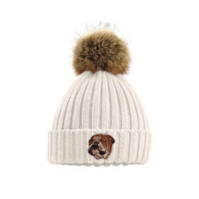 BULLDOG POM POM BEANIE. UNISEX
