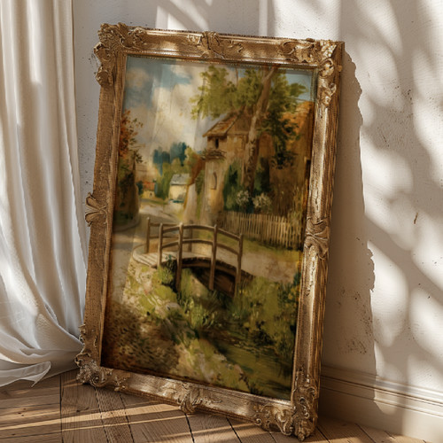 Vintage european landscape art - landscape,