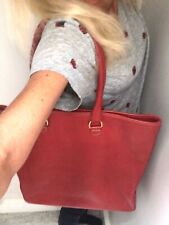 Gorgeous J CREW Luxury Red Butter Soft Leather Shoulder Handbag Large Tote Bag 