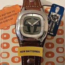 Fossil BIG TIC "Counting Seconds" mens Watch -  New Batteries
