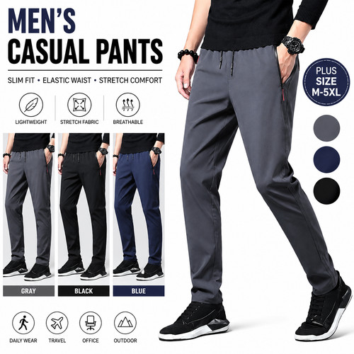 Men casual jogger trousers - men's,