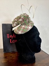 Taylor Red Knit Boutique Fascinator Ascot Occasion Hat RRP£350 G39SAQ5