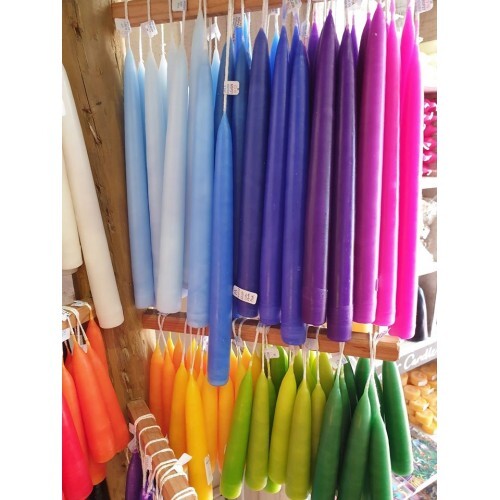 Pair solid colour candles - solid,
