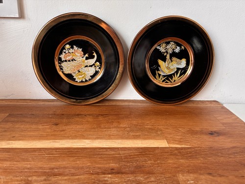 Vintage chokin art 24kt - x,