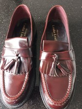 Loake "Brighton" Slip on Tassel Loafers, Size 8E, Colour Oxblood, Mens Shoes.