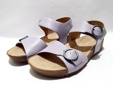 Hotter Tourist Sandals Size 7 UK New Wide Fit Purple Lilac Leather Adjustable