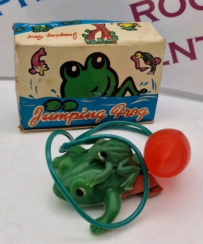 Vintage jumping frog toy - jumping,