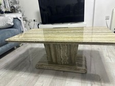 Brown Marble Effect Coffee Table