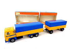 Tekno 420 Truck Scania LBS 140 Covered Wagon Trailer 1/50 Boxed Rare