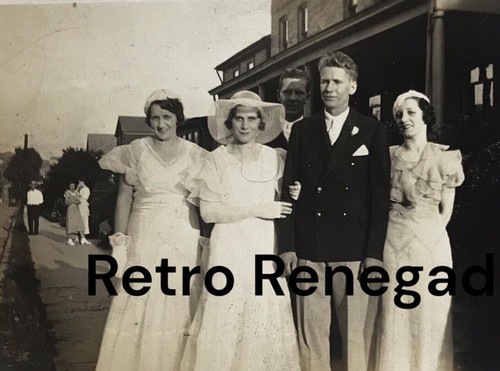 Vintage wedding photo 1940s - photo,