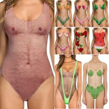 Funny Swimsuit Nake Print One