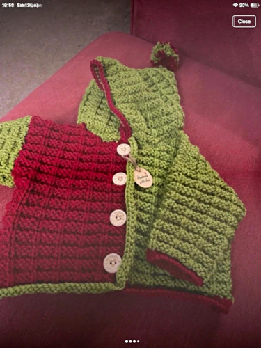Handmade aran hooded button - aran,
