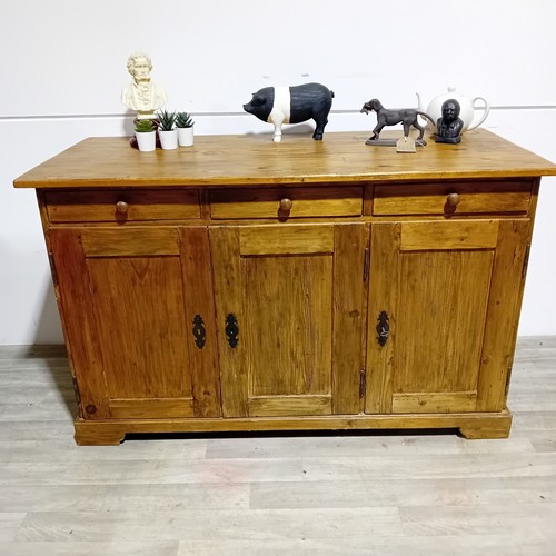 Antique pine dresser base - dresser,