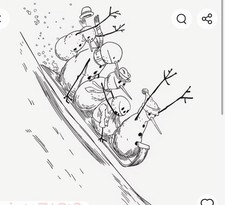 Humorous Christmas snowman