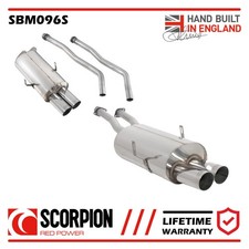 SBM096S Scorpion Exhaust fits BMW 325 328 E36 91-98 Cat Back System STW Tail