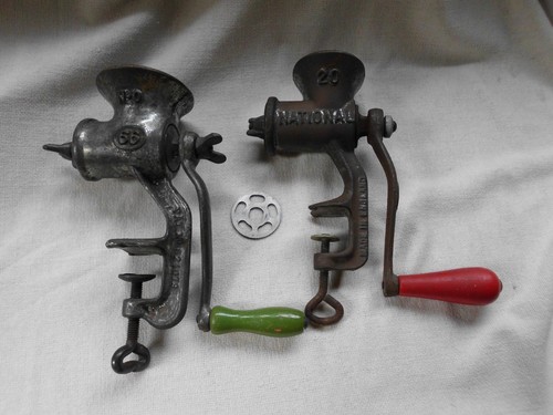 Vintage cast iron spong mincer - cast,