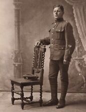 WW1 Photo Postcard Handsome British Soldier Fusilier Military Stamped 1918