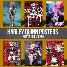 Harley Quinn Posters Babe Wall Art Home Room Animated Poster Print Décor