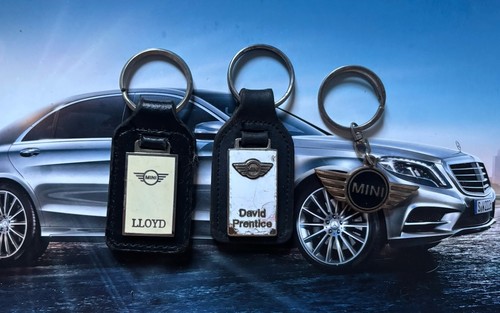 Three genuine mini keyrings - mini,