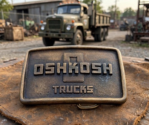 Vintage oshkosh trucks - trucks, brass