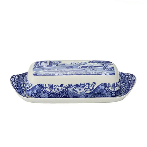 Spode blue italian butter - spode, dish