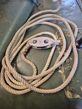  FMLH F D19668  Fiddle Pulley Marine Boat Block With 10 Mm Jib Sheet 3.5 Mt Long